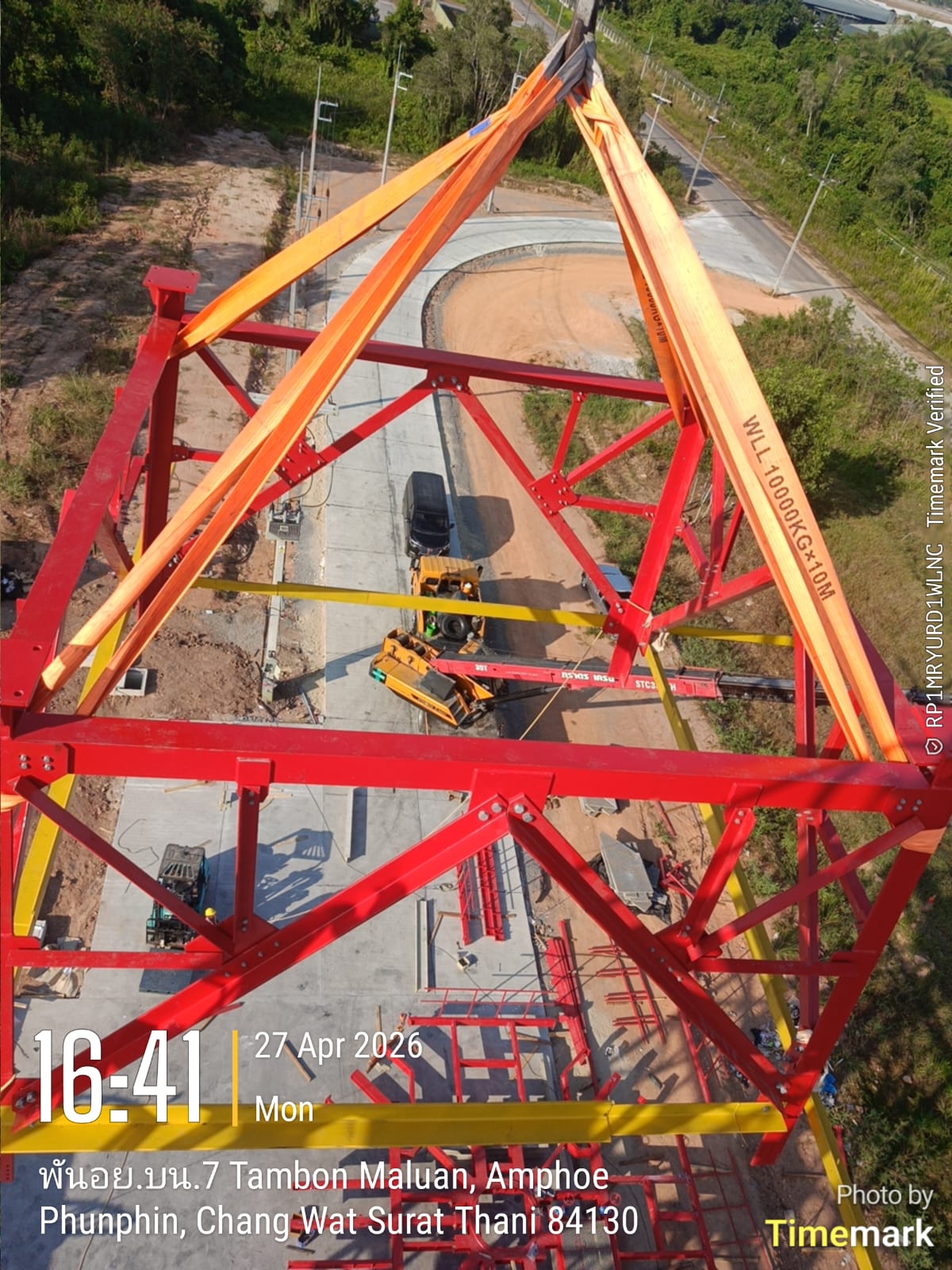 Professional tower construction team executing Thailand project